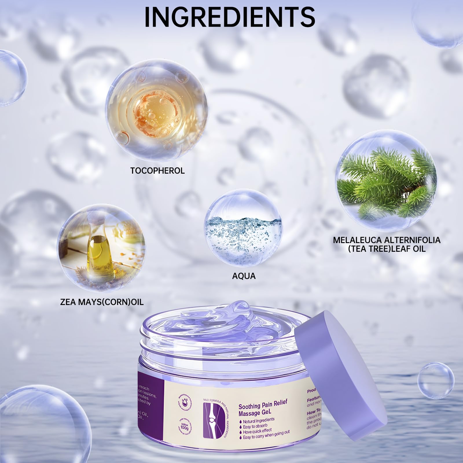 2PCS Kresin Joint Pain Gel Purple Gel,Soothing Pain Relief MassageGel,Purple Joint Repair Cream,Effective Soothesfor Back, Neck, Hands, and Feet MEIEGOUBuy Supplements Australia