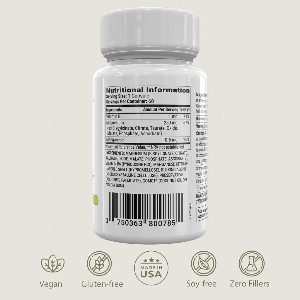 BIOptimizers Magnesium Breakthrough Supplement with 500mg - 7 Forms of Magnesium: Glycinate, Malate, Citrate, and More - Natural Support for Sleep and Cognitive Function -60 Capsules- Calming Vitamins BIOptimizersBuy Supplements Australia