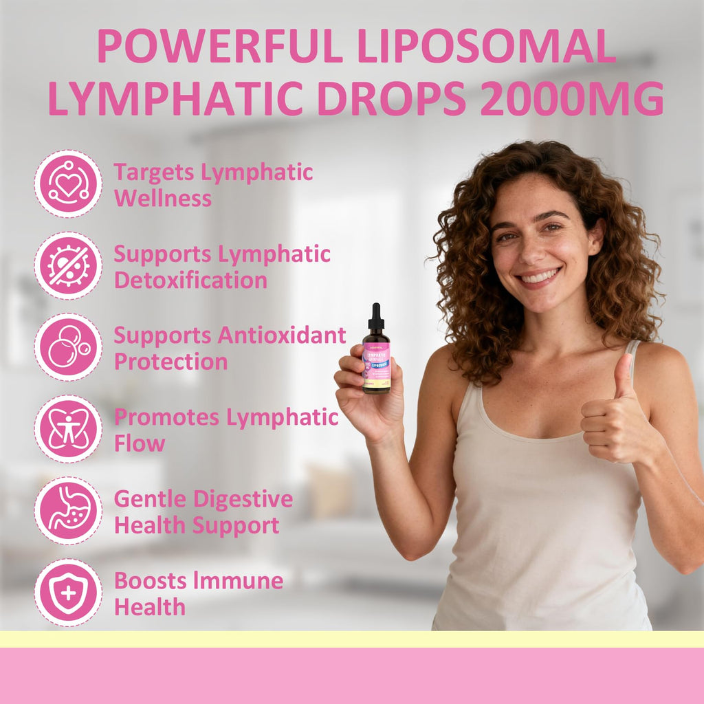 Liposomal Lymphatic Drainage Drops, Lymphatic Support with Echinacea, Dandelion, Turmeric, Burdock, Elderberry, and Calendula, Lymph System Support & Immune Health Aegisvital buy supplements Au