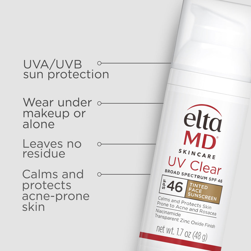 EltaMD UV Clear Tinted Sunscreen for Face, SPF 46 with Zinc Oxide, Oil-Free, Dermatologist Recommended, For Acne-Prone Sensitive Skin, 1.7 oz EltaMDBuy Supplements Australia