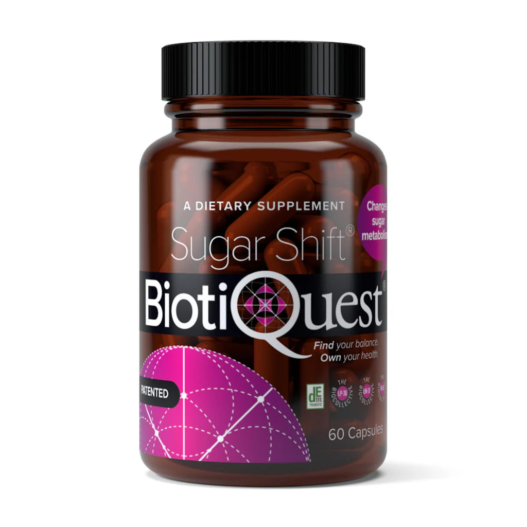BiotiQuest Sugar Shift Probiotic | Helps Decrease Sugar & Carb Cravings and Supports Digestive Balance | 22 Billion CFU | Non-GMO, Gluten-Free, & Vegan | 60 Servings BiotiQuestBuy Supplements Australia