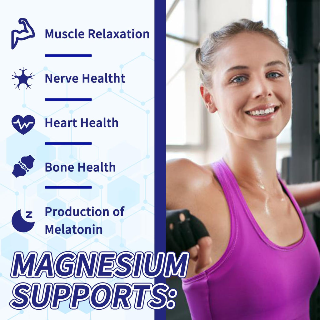 Magnesium Complex 1000mg with 8 Types - Glycinate, Citrate, Malate - Supports Muscle Relaxation, Bone Health, Energy Production & Sleep - High Absorption, Non-GMO, Vegan Capsules, 90 Count (001) ZYGCDZ buy supplements Au