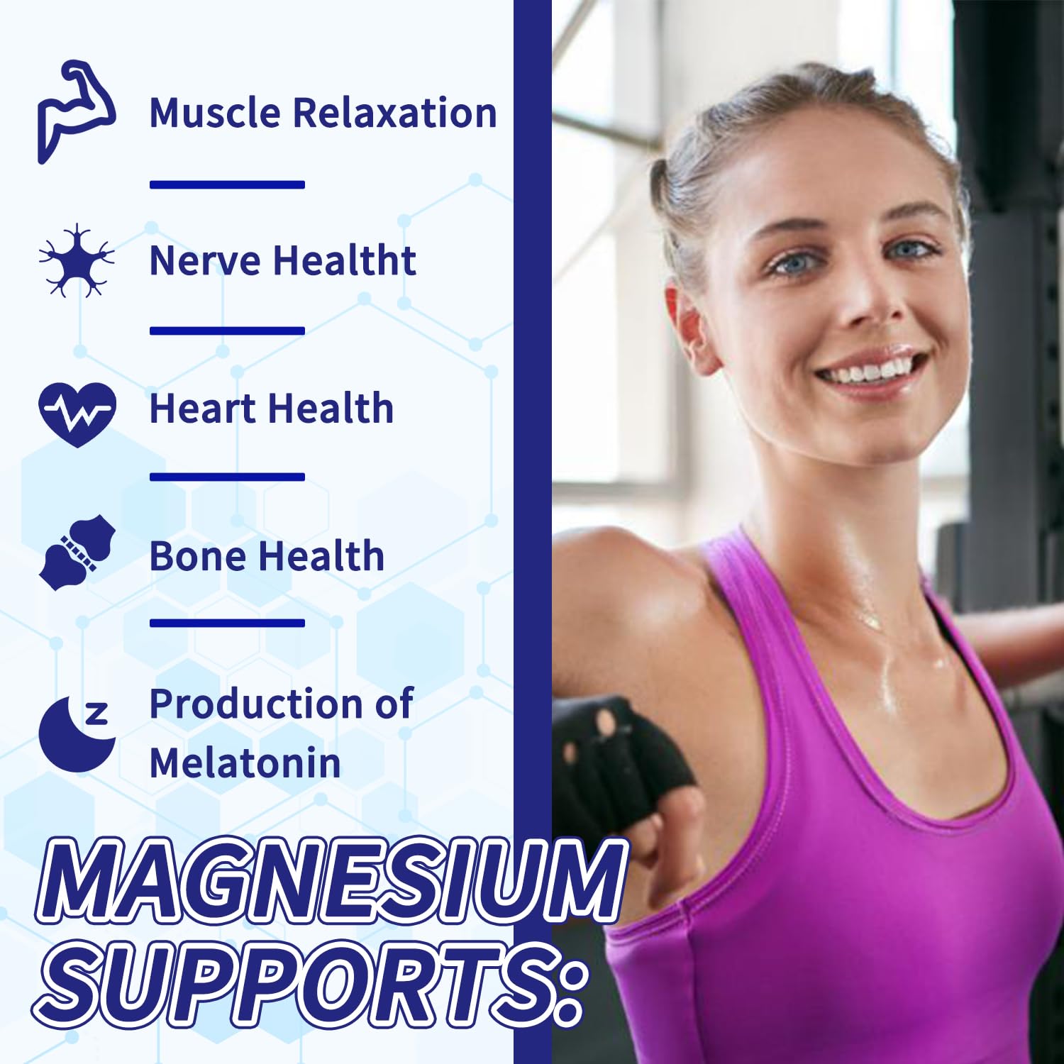 Magnesium Complex 1000mg with 8 Types - Glycinate, Citrate, Malate - Supports Muscle Relaxation, Bone Health, Energy Production & Sleep - High Absorption, Non-GMO, Vegan Capsules, 90 Count (001) ZYGCDZ buy supplements Au