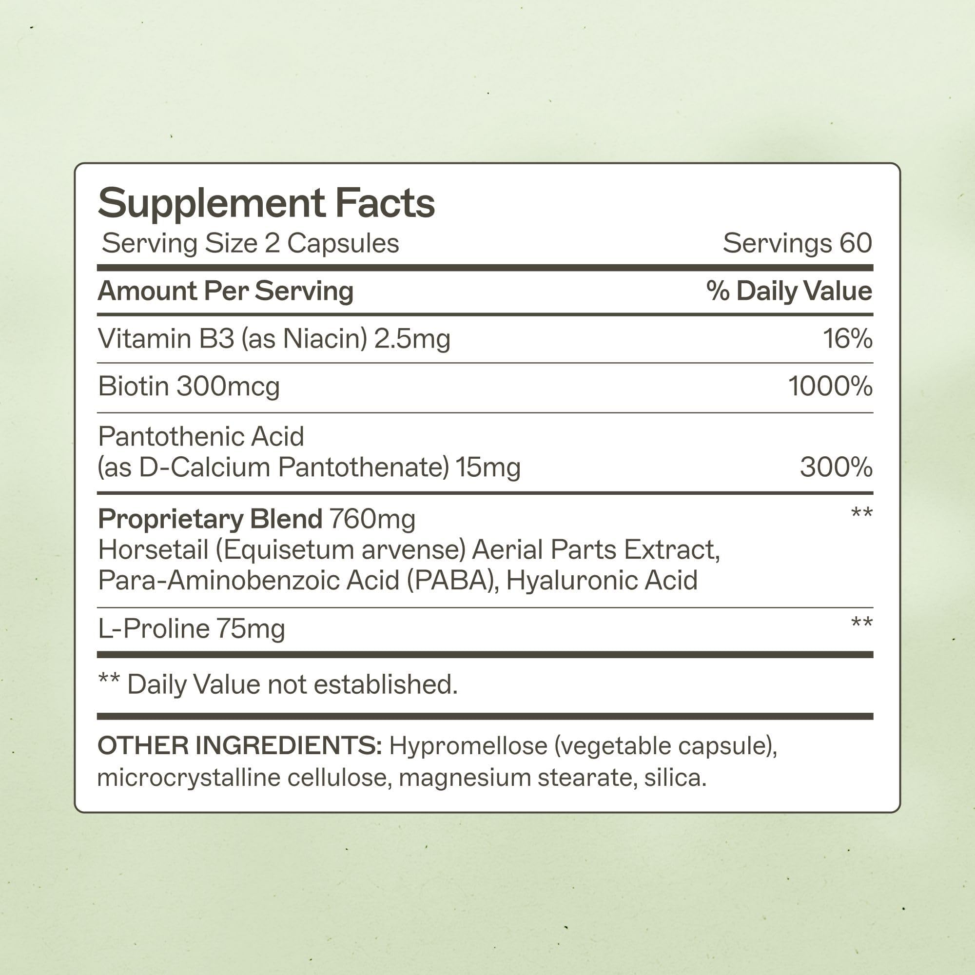 Amy Myers MD Hair Skin and Nails - Supports Strong Hair, Radiant Skin & Healthy Nails - L-Proline, Horsetail, Hyaluronic Acid - Gluten-Free - 120 Capsules (30 Servings) Amy Myers MDBuy Supplements Australia