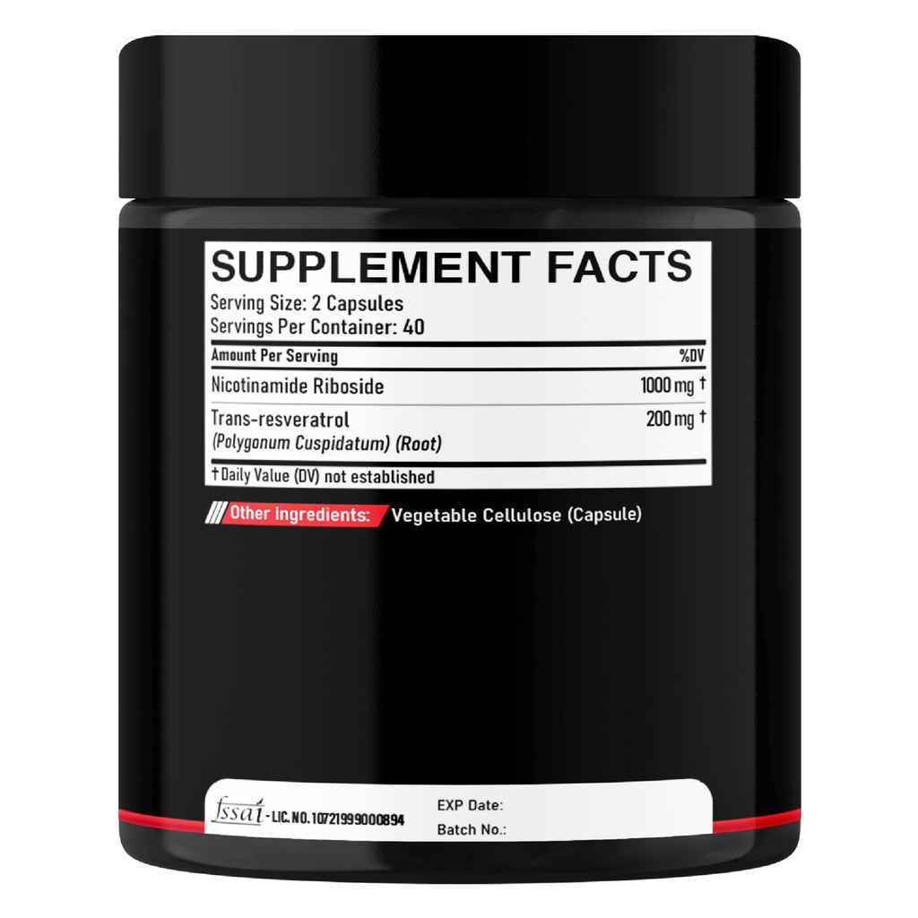 DEDICAD NAD Supplement with Nicotinamide Riboside and Trans Resveratrol - NR for Men & Women - 80 Capsules DEDICAD buy supplements Au