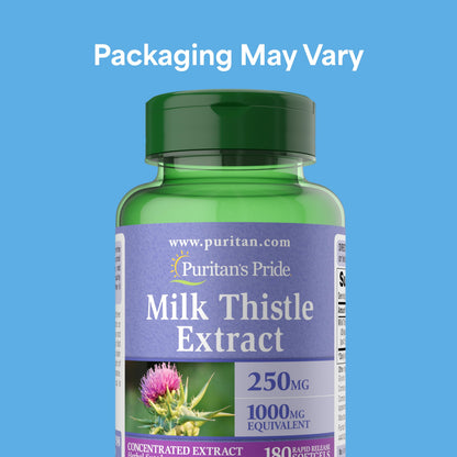 Puritan's Pride Milk Thistle Silymarin 4:1 Concentration Extract 250 mg (1000 mg Equivalent)