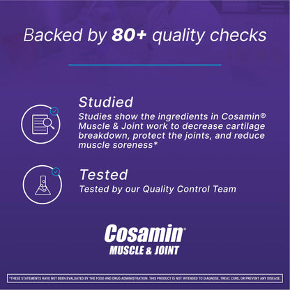 Cosamin Nutramax Muscle & Joint, Works to Decrease Cartilage Breakdown, Joint Health Supplement, Adult Men and Women Joint Health, 74 Capsules CosaminBuy Supplements Australia