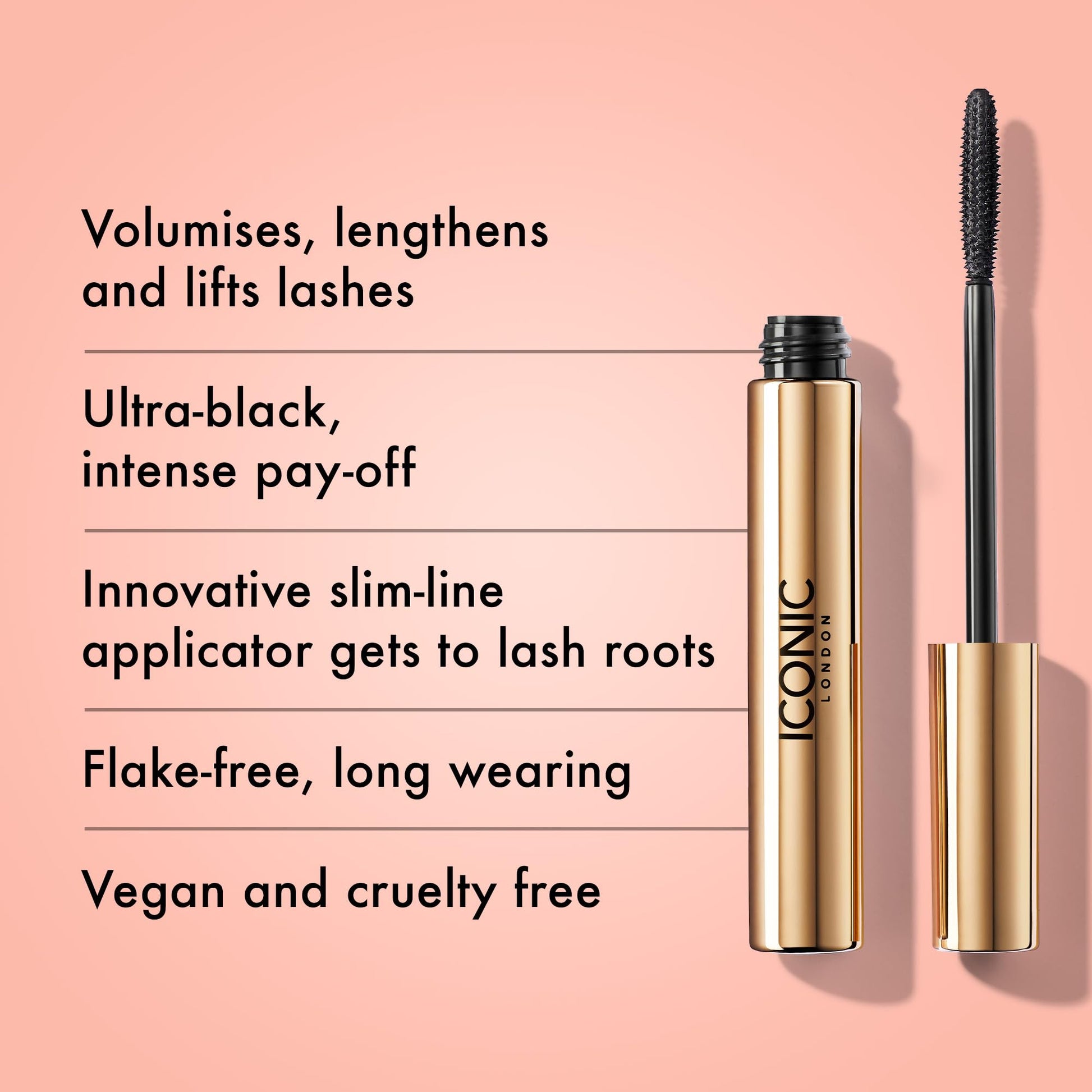 ICONIC LONDON Triple Threat Mascara | Volumizing, Lengthening + Lifting Mascara for Stunning Lashes, Cruelty-Free, Vegan Makeup, 0.30 Fl oz ICONIC LONDON buy supplements Au