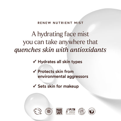 True Botanicals Renew Nutrient Mist | Deeply Hydrates & Refreshes On the Go |Dermatologist Tested, Non-Toxic, Hypoallergenic, Vegan, MADESAFE Certfied | (1.7 oz | 50 ml) True Botanicals buy supplements Au