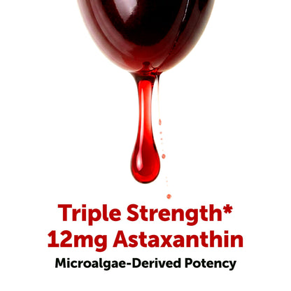 Micro Ingredients Astaxanthin 12mg with MCT Oil, 120 Softgels, 4 Month Supply | Premium Astaxanthin Antioxidant Supplements* | Fresh Microalgae Source
