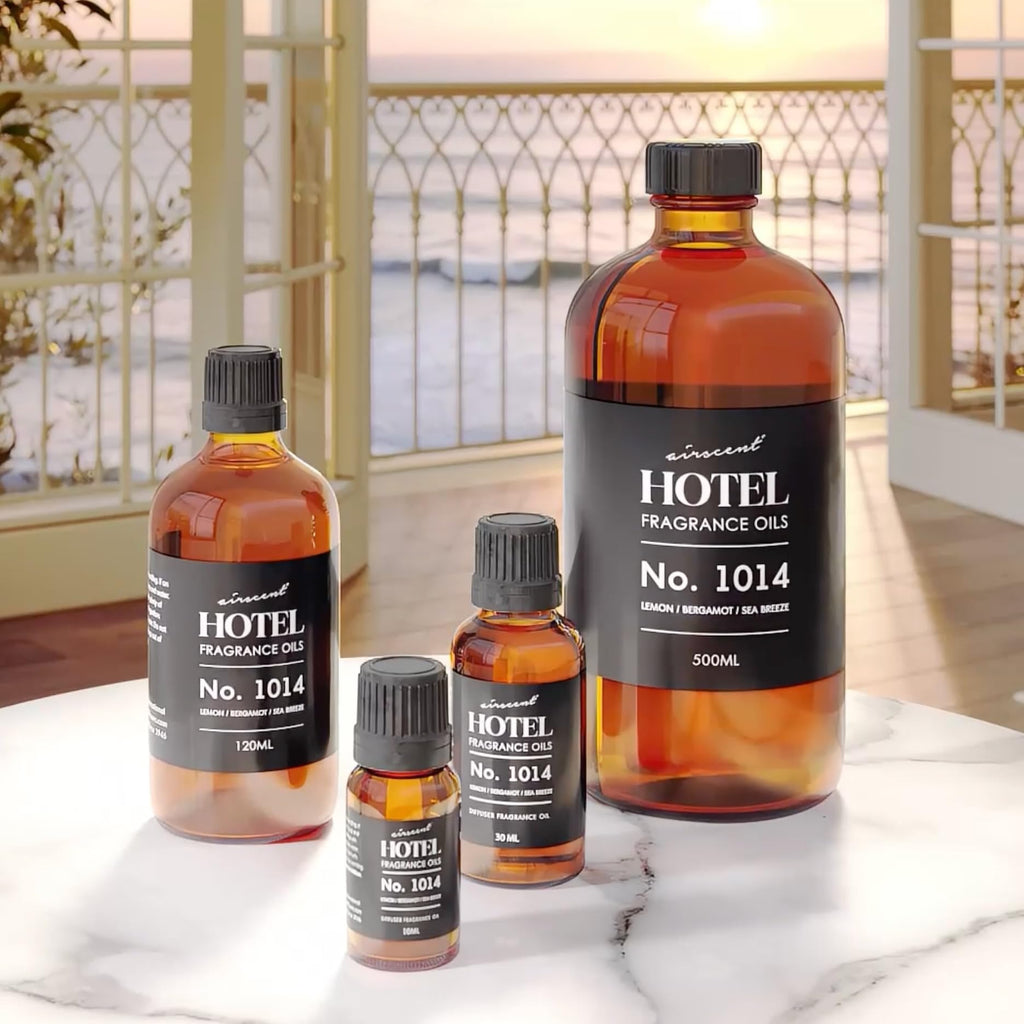 AirScent Hotel Diffuser Oil No. 1014 - The Iconic 5-Star Hotel Coastal Blend - Lemon Bergamot Sea Breeze - Fragrance Oil for Ultrasonic and Waterless Diffusers and Crafting - 500 mL Air-Scent buy supplements Au