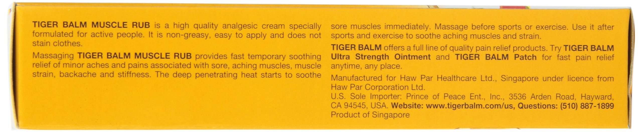 Tiger Muscle Rub Topical Analgesic Cream 2 Ounces (57 g) (Pack of 4) Tiger BalmBuy Supplements Australia