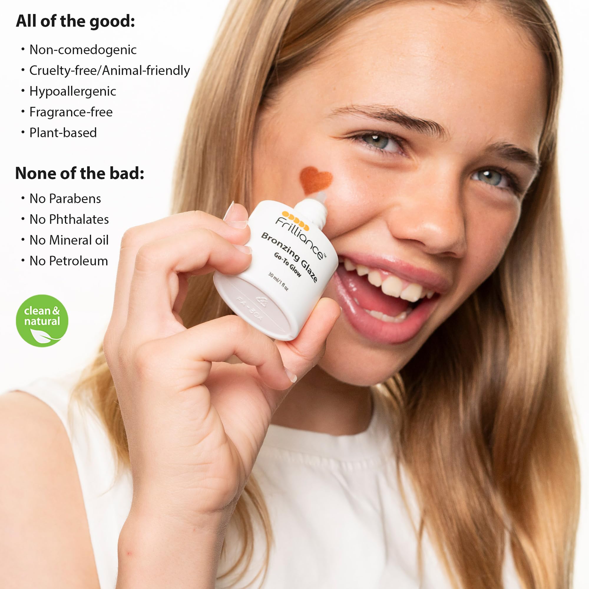 Frilliance Hydrating Go-To Glow, Bronzing Glaze Drops, Cruelty-Free Hypoallergenic for Teens of All Skin Types, 30 ml / 1 fl oz FrillianceBuy Supplements Australia