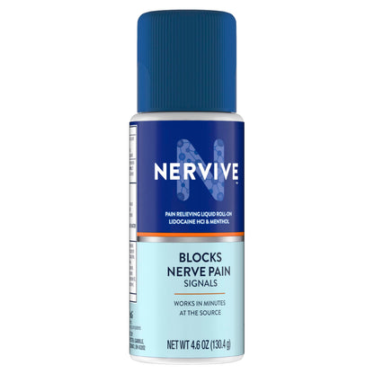 Nervive Pain Relieving Roll On, Lidocaine Roll On, Nervive Pain Relief, Lidocaine Topical, Foot Pain, Leg Pain, Hand Pain, Max Strength Formula, 4.6oz NerviveBuy Supplements Australia