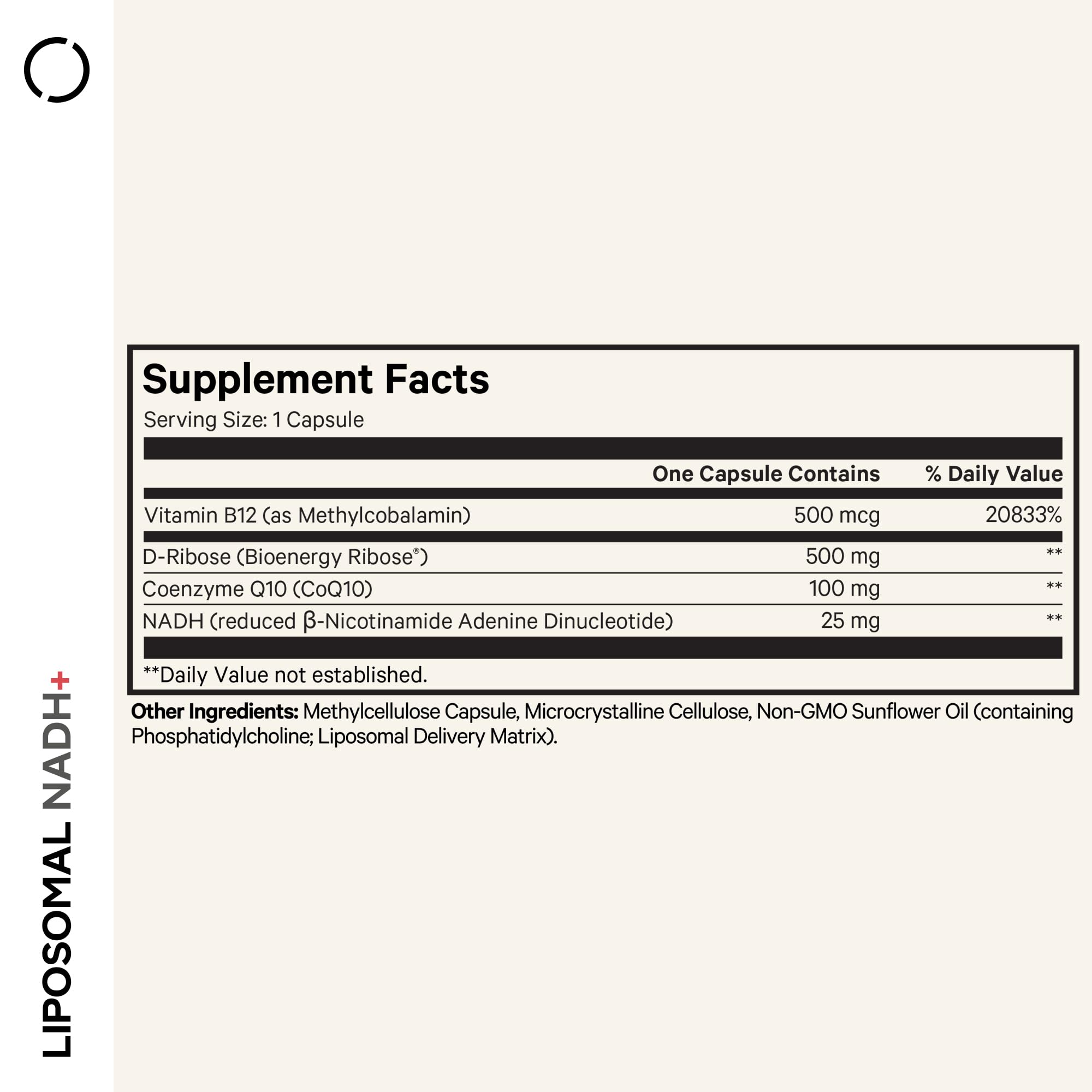 Codeage Liposomal NADH+ Supplement - NADH, Vitamin B12, D-Ribose as Bioenergy Ribose, CoQ10-2-Month Supply - Liposomal Delivery - β-Nicotinamide Adenine Dinucleotide Pills - Non-GMO - 60 Capsules CodeageBuy Supplements Australia