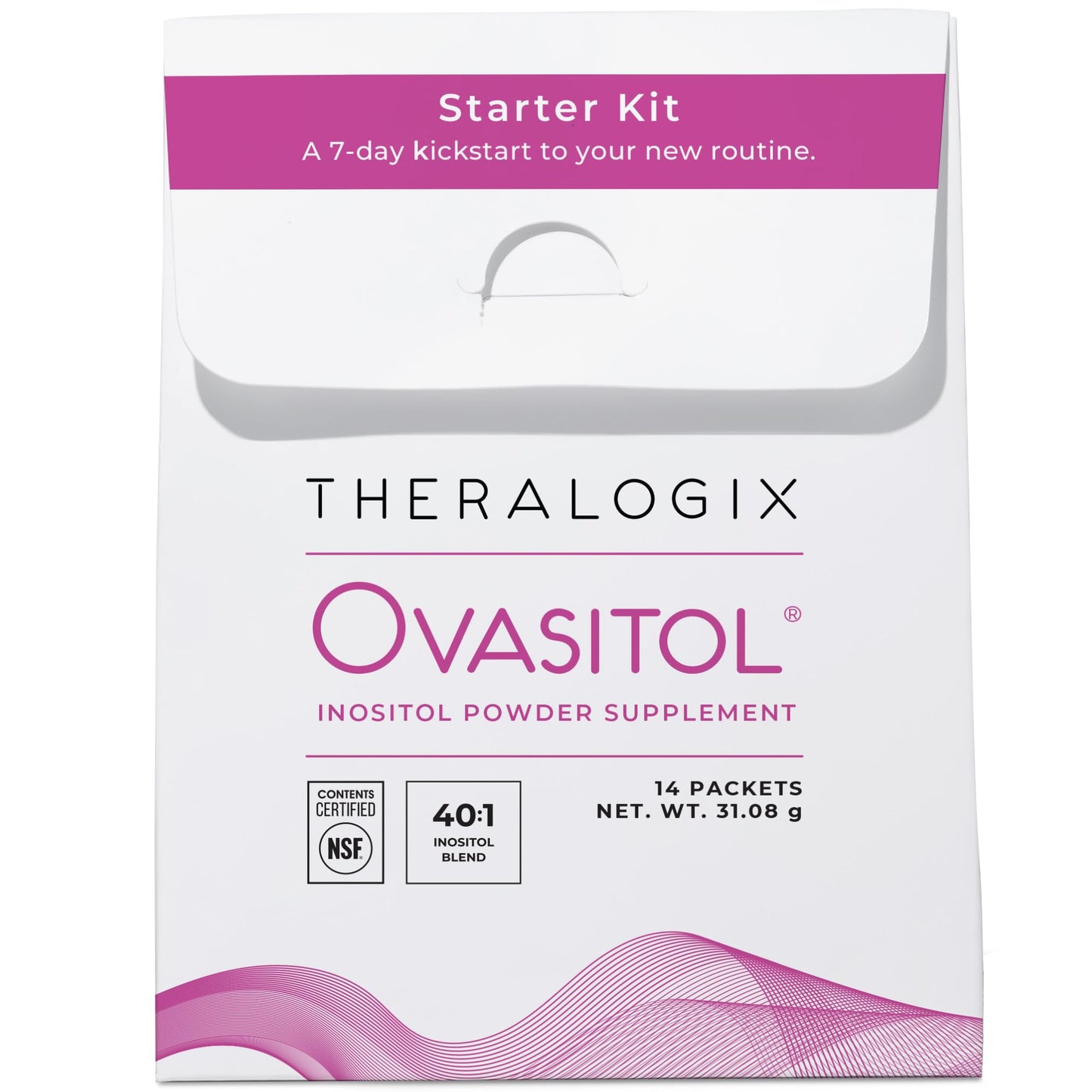 Theralogix Ovasitol Inositol Powder – 7-Day Starter Kit | Premium Inositol Supplement for Women | 40:1 Ratio Myo & D-Chiro Inositol