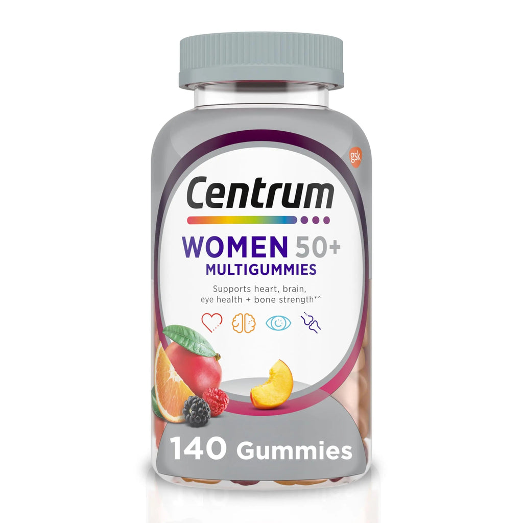 Centrum MultiGummies for Women 50 Plus, Multivitamin/Multimineral Supplement with Vitamins D3, E, B6, and B12 Centrum