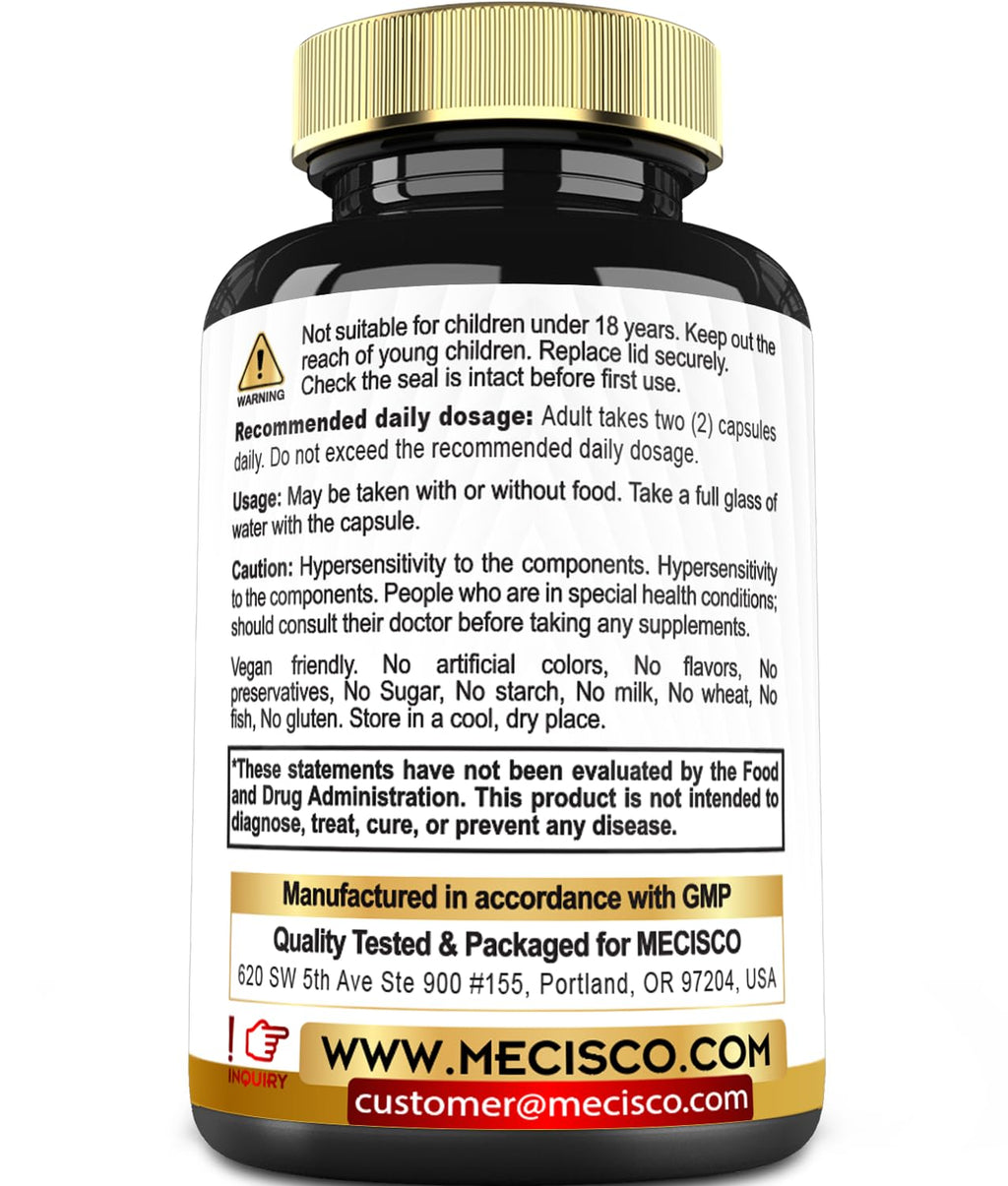 Mecisco 11 in 1 Citrus Bergamot Supplement 1000mg with Black Chokeberry, Berberine HCl & More - 90 Capsules - Supports Heart Health, Immune System, Energy Production MeciscoBuy Supplements Australia