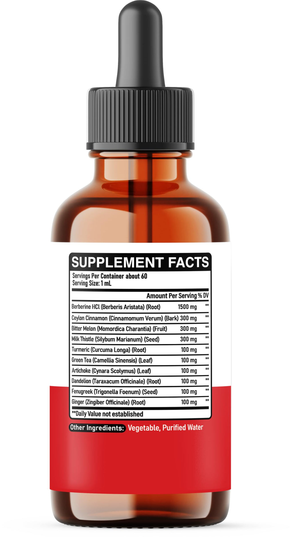 DEDICAD 10in1 Berberine HCl Drops - Liposomal Berberine Liquid - Activator Berberine with Ceylon Cinnamon, Bitter Melon, and 7 More - 60ml DEDICAD buy supplements Au