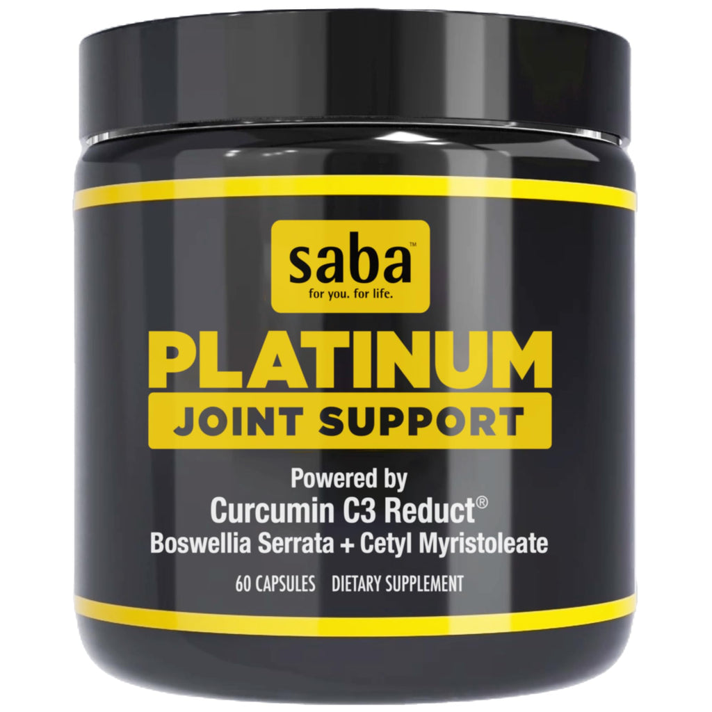 Saba Platinum Joint Support – High Absorption Curcumin C3 Reduct & Boswellia – Fast Acting Turmeric Supplement for Joint Pain Relief, Mobility & Healthy Inflammation Response – 60 Vegan Capsules SabaBuy Supplements Australia