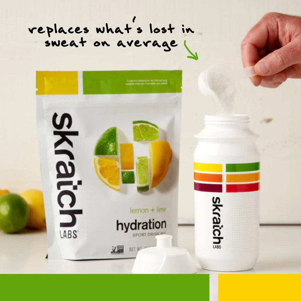 Skratch Labs Hydration Sports Drink Mix – Real‑Fruit Electrolyte Powder for Fast Hydration & Endurance | Lemon & Lime | 20 Servings | Vegan, Non‑GMO, Clean Ingredients