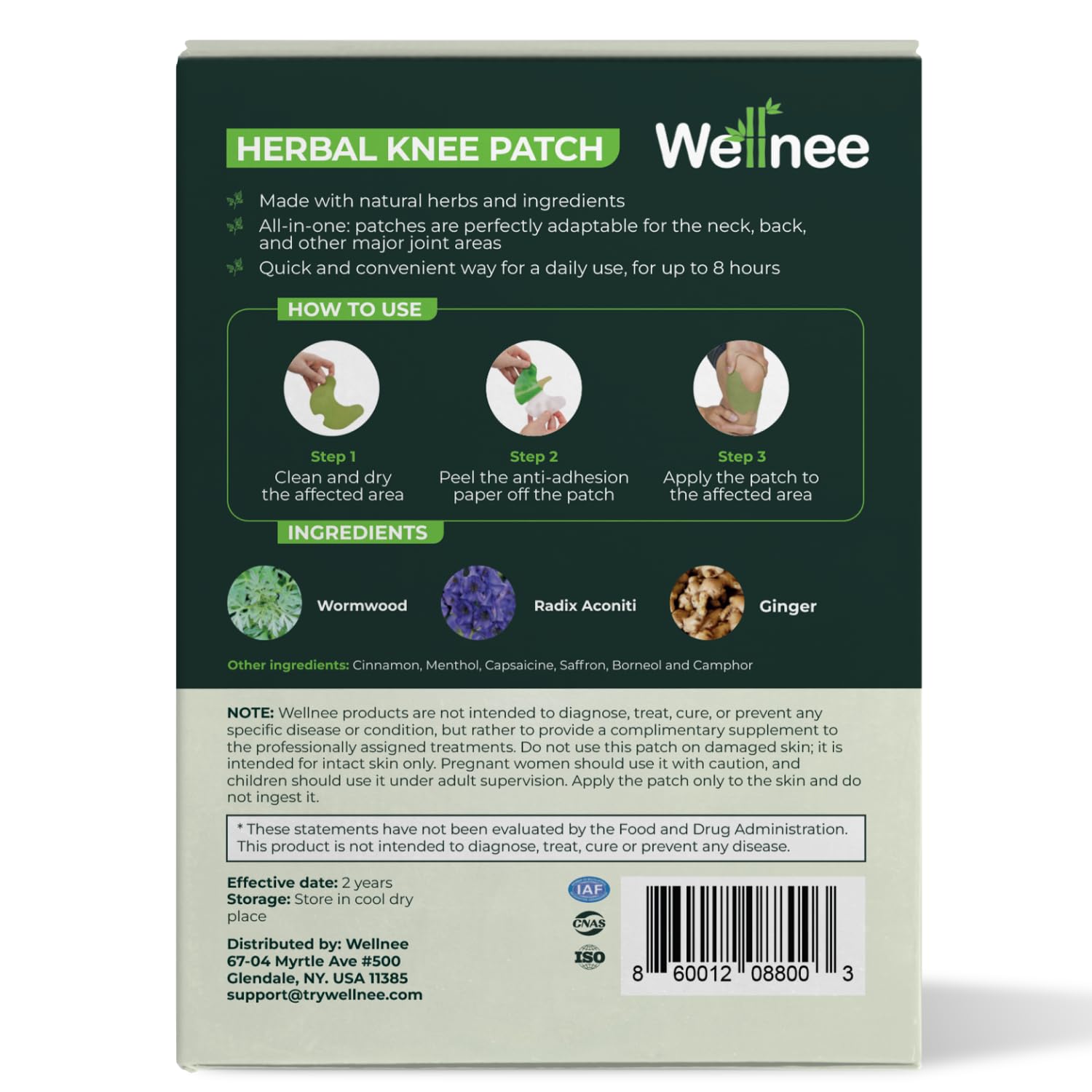 Wellnee Knee & Joint Wellness Bundle – Herbal Patches (10 pcs) & Support Capsules (90 servings) WellneeBuy Supplements Australia