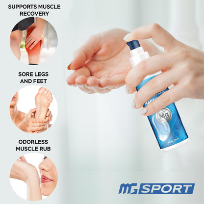 MgSport Magnesium Gel Dead Sea Magnesium - Gentle Topical Gel for Leg Cramps and Muscle Recovery Without Stinging - 20% More Potency Than Magnesium Oil Sprays - 1,000 Pumps MgSportBuy Supplements Australia