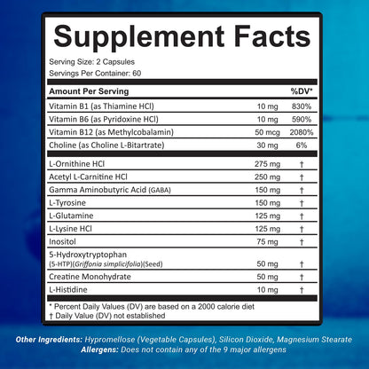 M PAIN MANAGEMENT TECHNOLOGIES Nerve Support Supplement - Nitric Oxide/L-Arginine - Feet Hand Legs Toe Maximum Strength Nerve Support Formula 120 Caps M PAIN MANAGEMENT TECHNOLOGIESBuy Supplements Australia