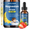 Magnesium Drops - Magnesium Glycinate Liquid Drops for Kids - Calm, Sleep, Relaxation, Bones, Brain Support with Vitamin B6, C, D3, Omega-3, L-Theanine, Zinc, Multivitamins - Strawberry Flavor 2 Fl Oz CNCHEFBuy Supplements Australia