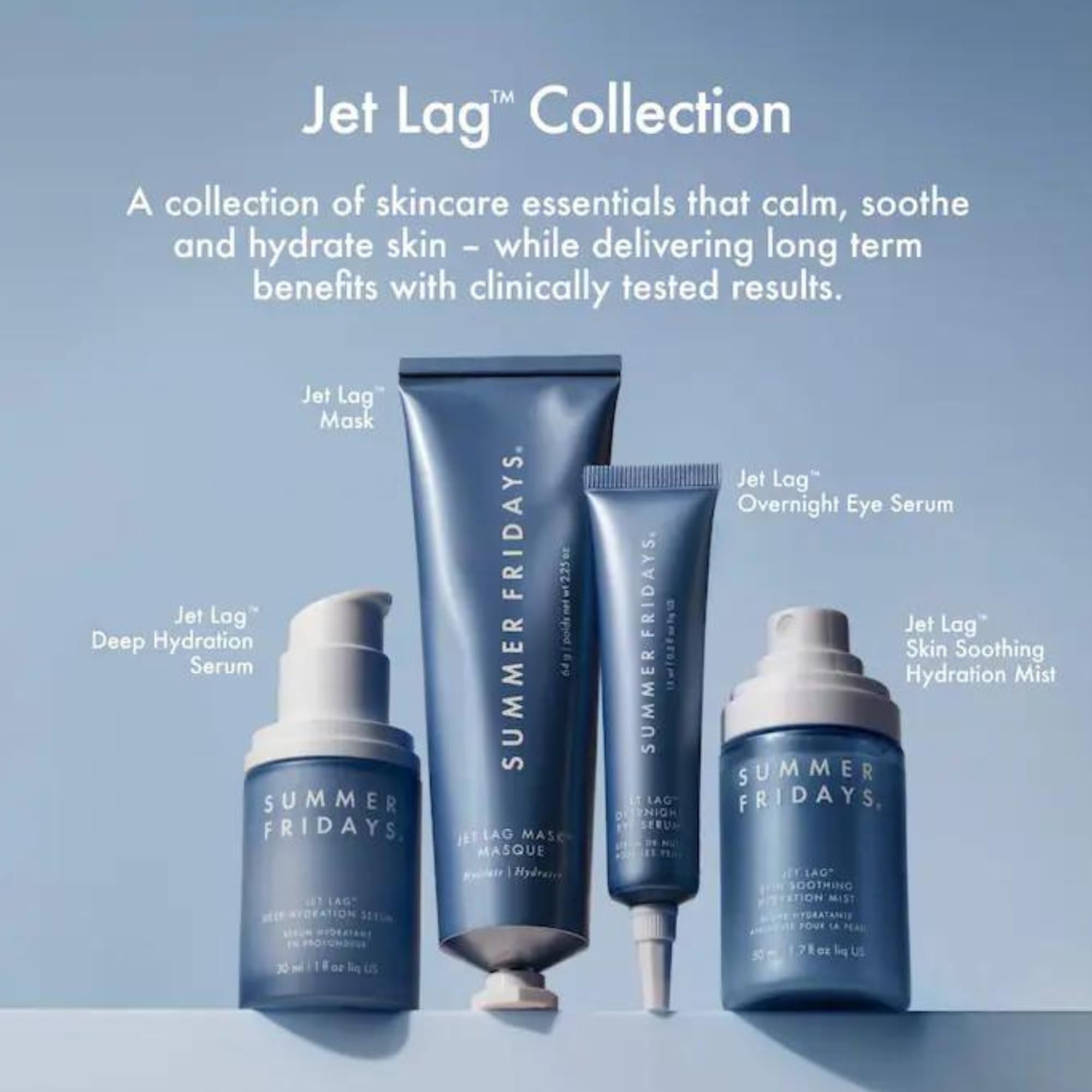 Summer Fridays Jet Lag Skin Soothing Hydration Face Mist - Ultra-Fine Facial Spray & Hydrating Mist to Comfort, Soothe & Help Provide Protective Moisture Barrier Support for Glowing Skin (1.7 Fl Oz) Summer FridaysBuy Supplements Australia