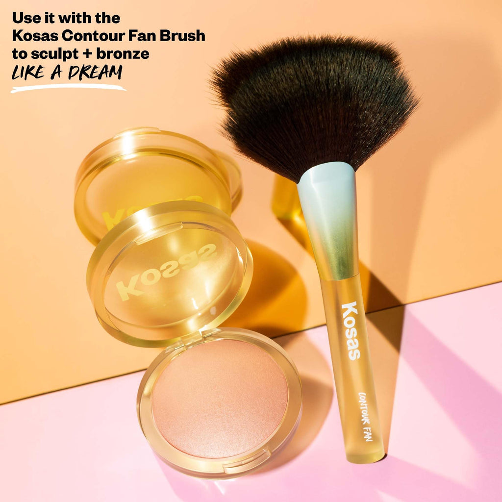 Kosas Sun Show Glowy Warmth Baked Bronzer - Contouring Powder for Cheekbones, Nose & Jawline - Enriched with Concentrated Fatty Acids - Talc-Free, Vegan & Hypoallergenic - Waves KosasBuy Supplements Australia