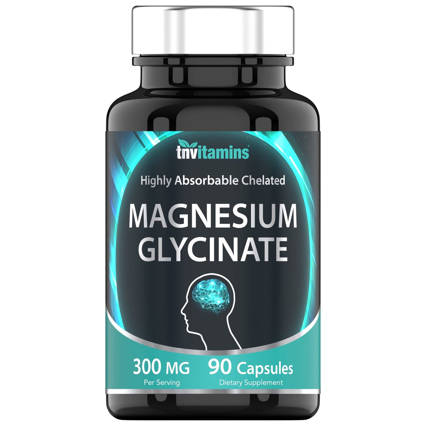 tnvitamins Magnesium Glycinate 300mg, 90 Capsules | High Absorption Chelated Magnesium for Sleep, Calm & Muscle Support* | Non-GMO, Gentle, Non-Laxative | TNVitamins tnvitaminsBuy Supplements Australia