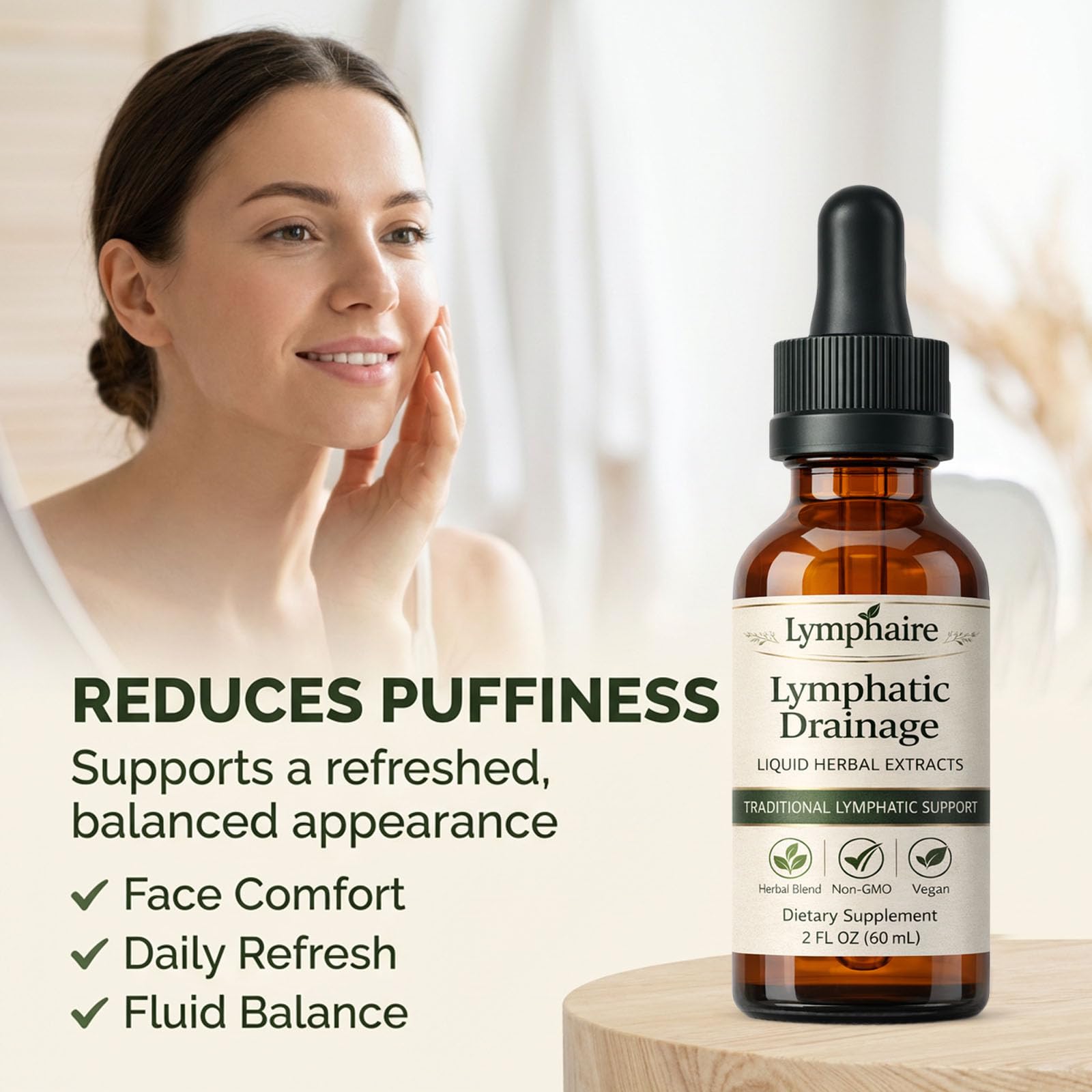 Aacnre Lymphaire Lymphatic Drainage Drops, Herbal Fluid Balance Support, Lymphatic System Support, Immune System & General Wellness, Vegan & Non-GMO, 2 Fl Oz (1) Aacnre buy supplements Au