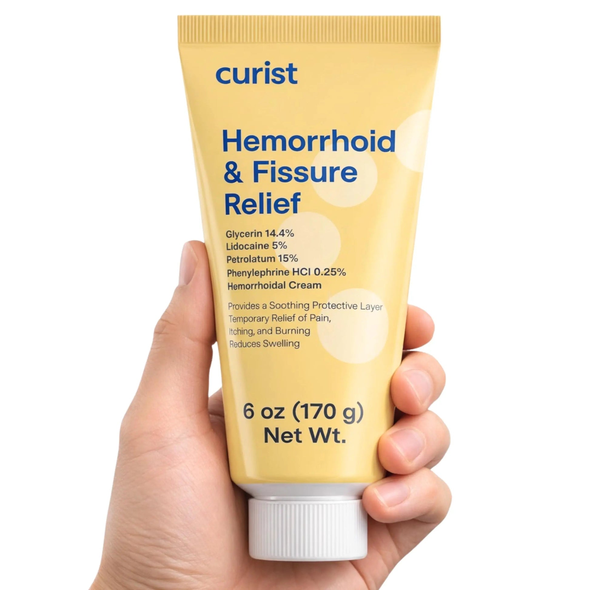 Curist Fissure and Hemorrhoid Cream with Lidocaine 5% and Phenylephrine HCl - Numbing Anal Fissure Cream Temporarily Shrinks Hemorrhoids - Reduces Itching, Swelling, & Burning - Huge Tube - 6oz CuristBuy Supplements Australia
