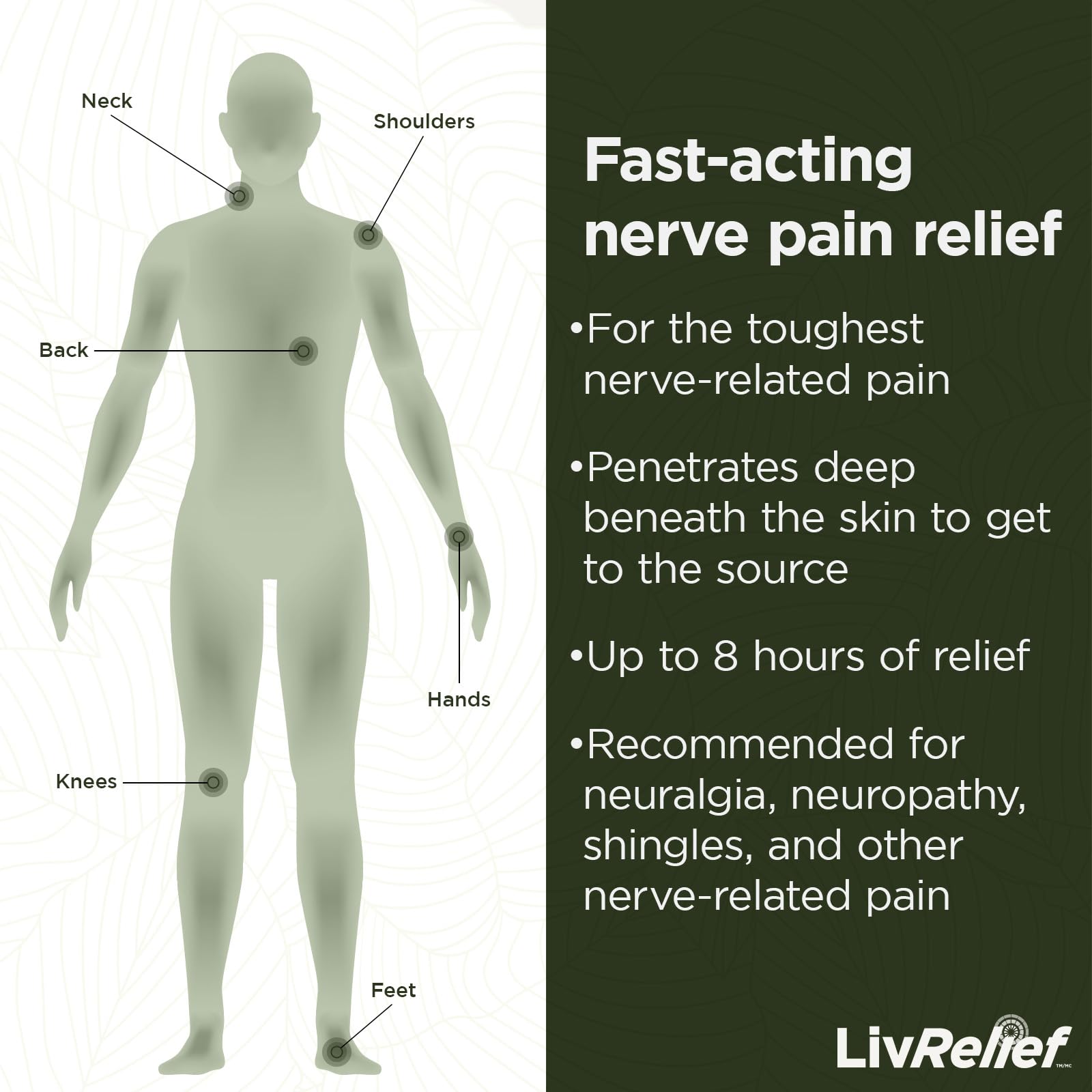 LivRelief Nerve Pain Relief Extra Strength - 50g LivReliefBuy Supplements Australia