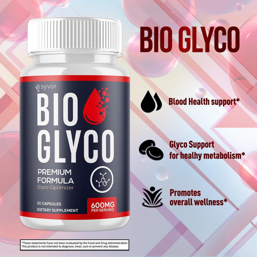 (2 Pack) Bio Glyco Capsules, Official BioGlyco Blood Health Support Pills with All Natural Ingredients, Advanced Blood Optimizer with Maximum Strength Premium Vitamins for Women & Men (120 Capsules) Syvor buy supplements Au
