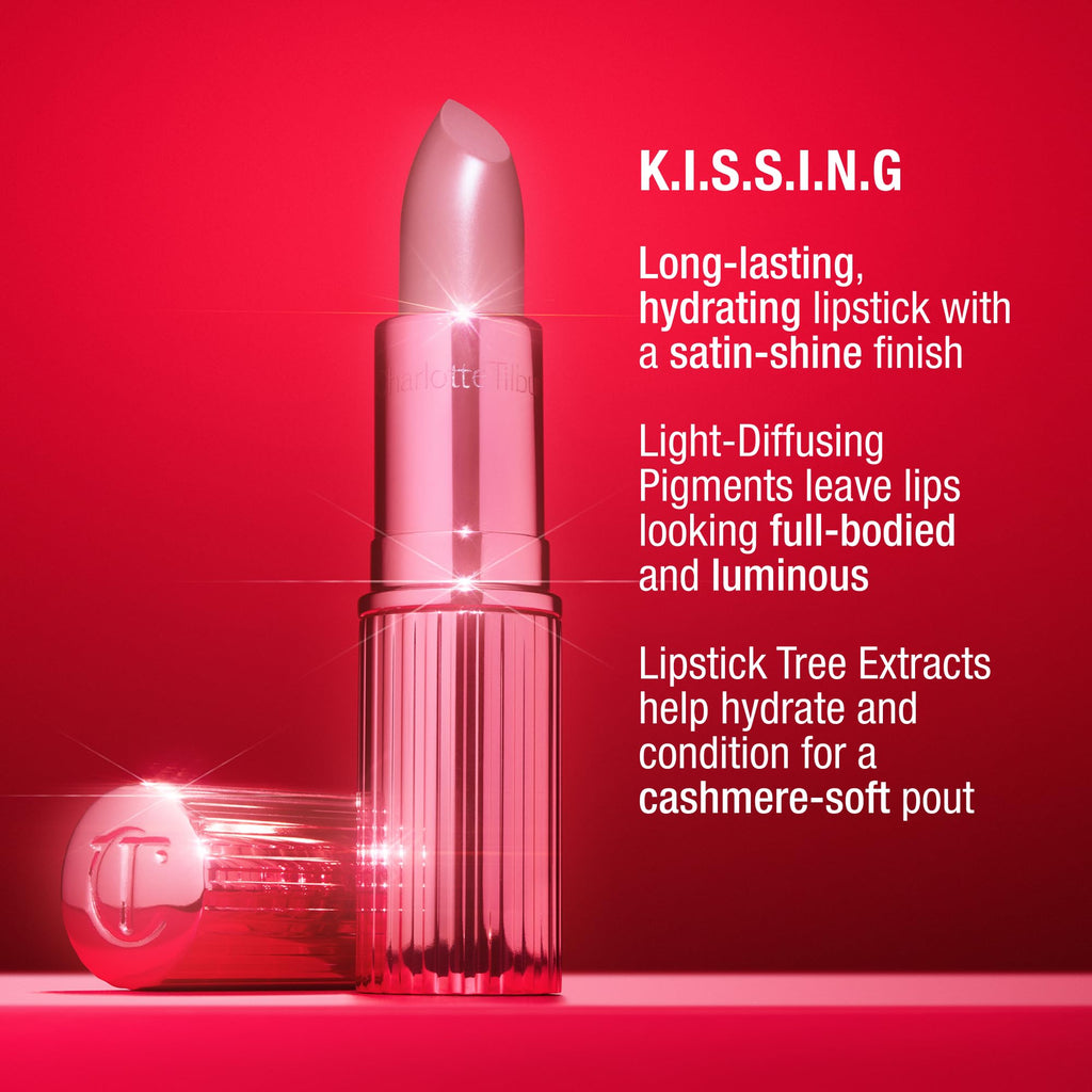 Charlotte Tilbury Icon Baby Lip Duo Kit - Mini K.I.S.S.I.N.G Satin Shimmer Lipstick & Full Size Hall of Fame High Shine Gloss Set - Hydrating Long Lasting Makeup Duo for On-the-Go Glossy Shine Charlotte Tilbury buy supplements Au