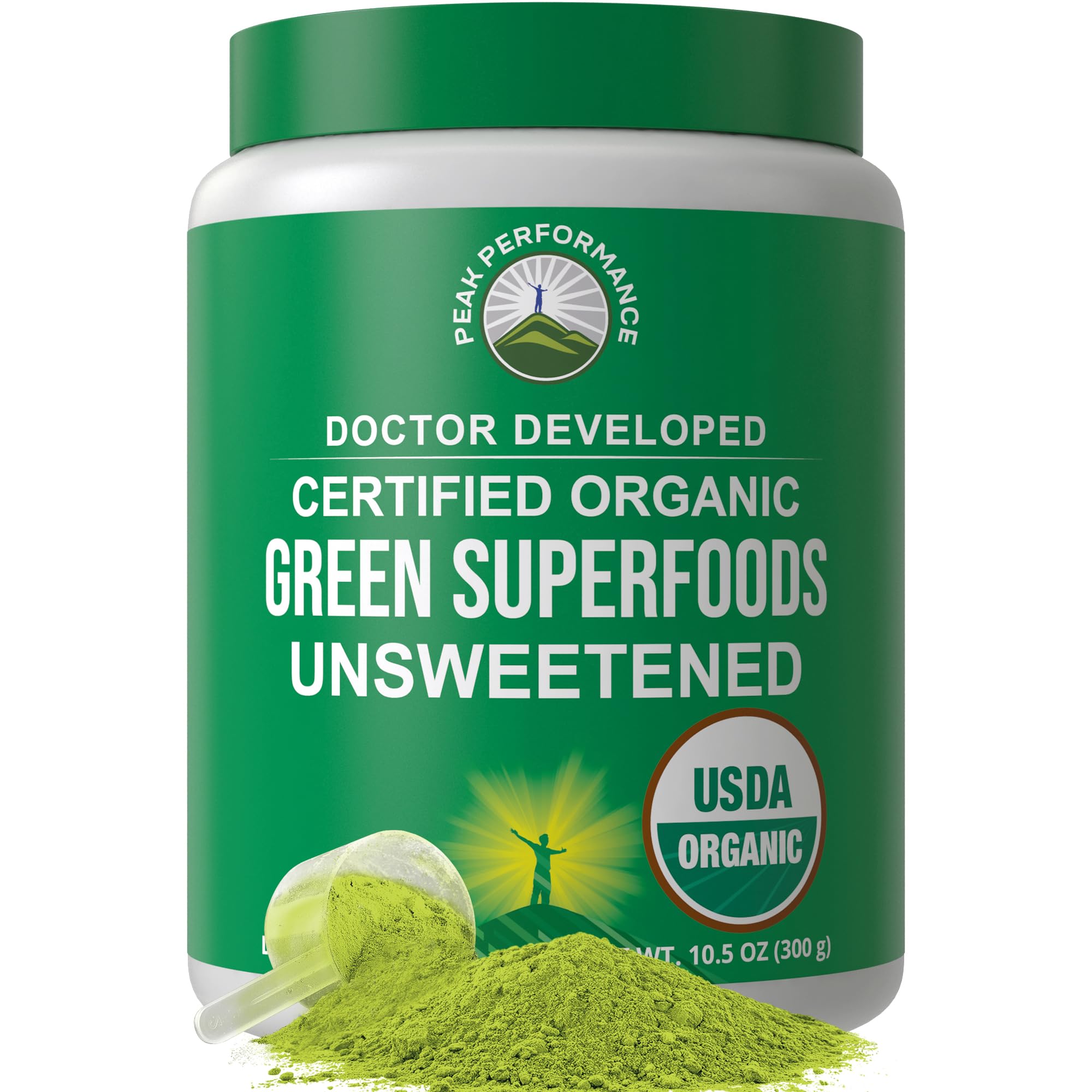 Peak Performance Unsweetened Organic Greens Superfood Powder. Super Greens Powder with 25+ Organic Ingredients for Max Energy and Athletic Performance. Vegan Keto Green Juice Daily Drink Peak PerformanceBuy Supplements Australia