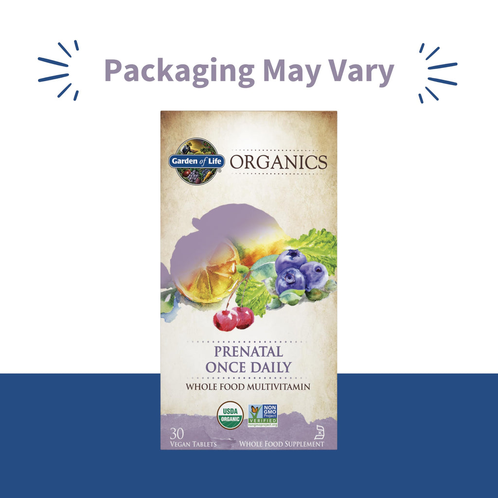 Garden of Life Organics Prenatal Vitamin: Folate for Energy & Healthy Fetal Development, Non-constipating Iron, Vitamin C, B6, B12, D3 – Organic, Non-GMO, Gluten-Free, Vegan, 30 Day Supply Garden of Life buy supplements Au