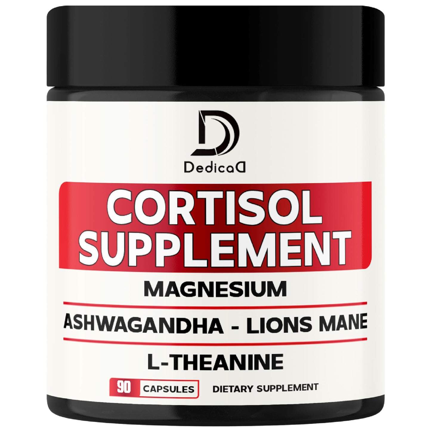 DEDICAD 9in1 Cortisol Supplement - Ashwagandha and Magnesium Glycinate and Chelate - Brain Health & Restful Night & Mood Balance - 90 Capsules Supply 45 Days DEDICAD buy supplements Au