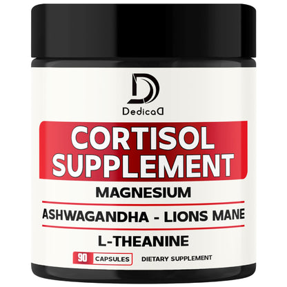 DEDICAD 9in1 Cortisol Supplement - Ashwagandha and Magnesium Glycinate and Chelate - Brain Health & Restful Night & Mood Balance - 90 Capsules Supply 45 Days DEDICAD buy supplements Au