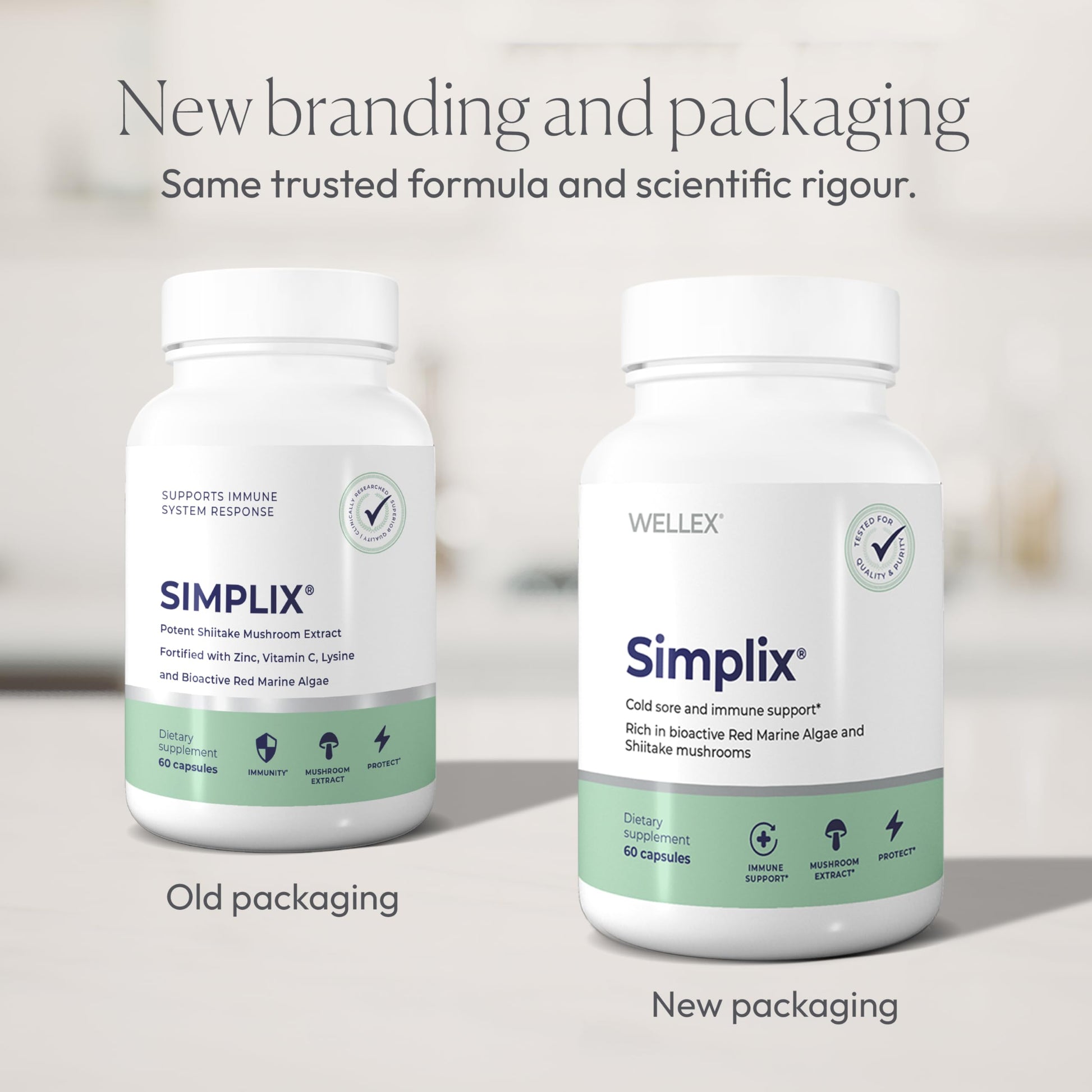 Simplix | Natural Supplement to Strengthen The Immune System | Respond to Outbreaks | Source of Highly Researched Mushroom & Seaweed Polysaccharides 60 Veggie Capsules (1 Pack) Papillex buy supplements Au