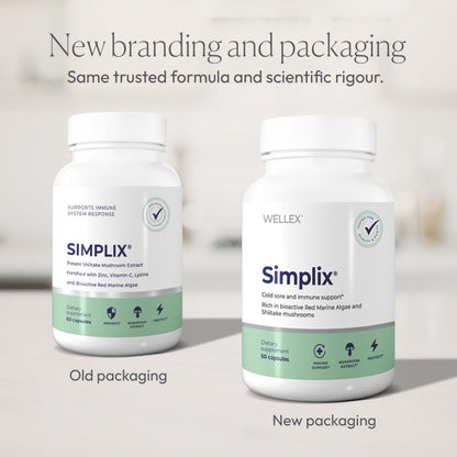 Simplix | Natural Supplement to Strengthen The Immune System | Respond to Outbreaks | Source of Highly Researched Mushroom & Seaweed Polysaccharides 60 Veggie Capsules (1 Pack) Papillex buy supplements Au
