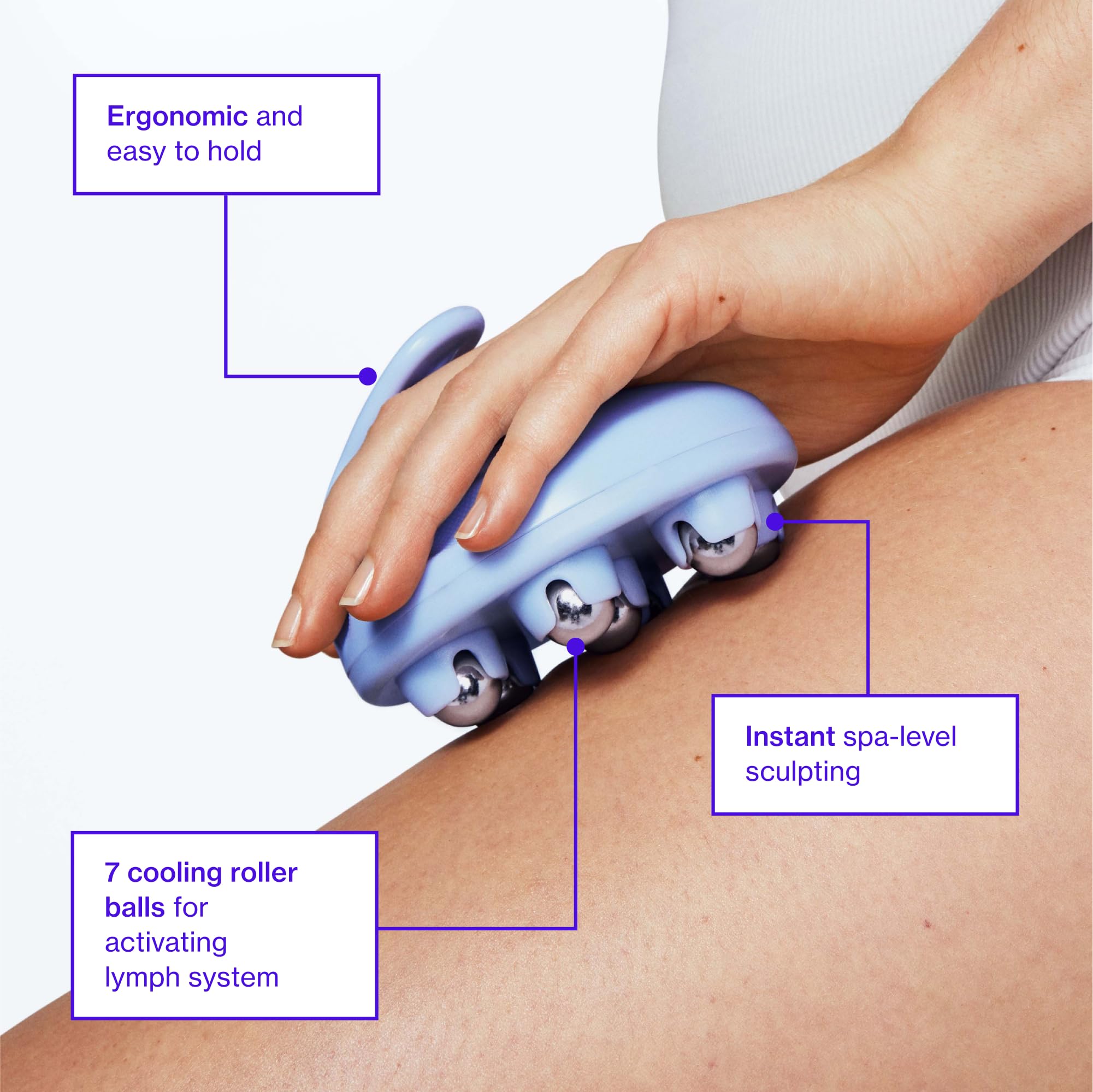 Love Wellness Bye Bye Bloat Lymphatic Massage Roller | Handheld Massager and Body Sculpting Tool | Supports Lymphatic Drainage, Bloating Relief, Skin Hydration & Boost Circulation | 1 Count Love Wellness buy supplements Au
