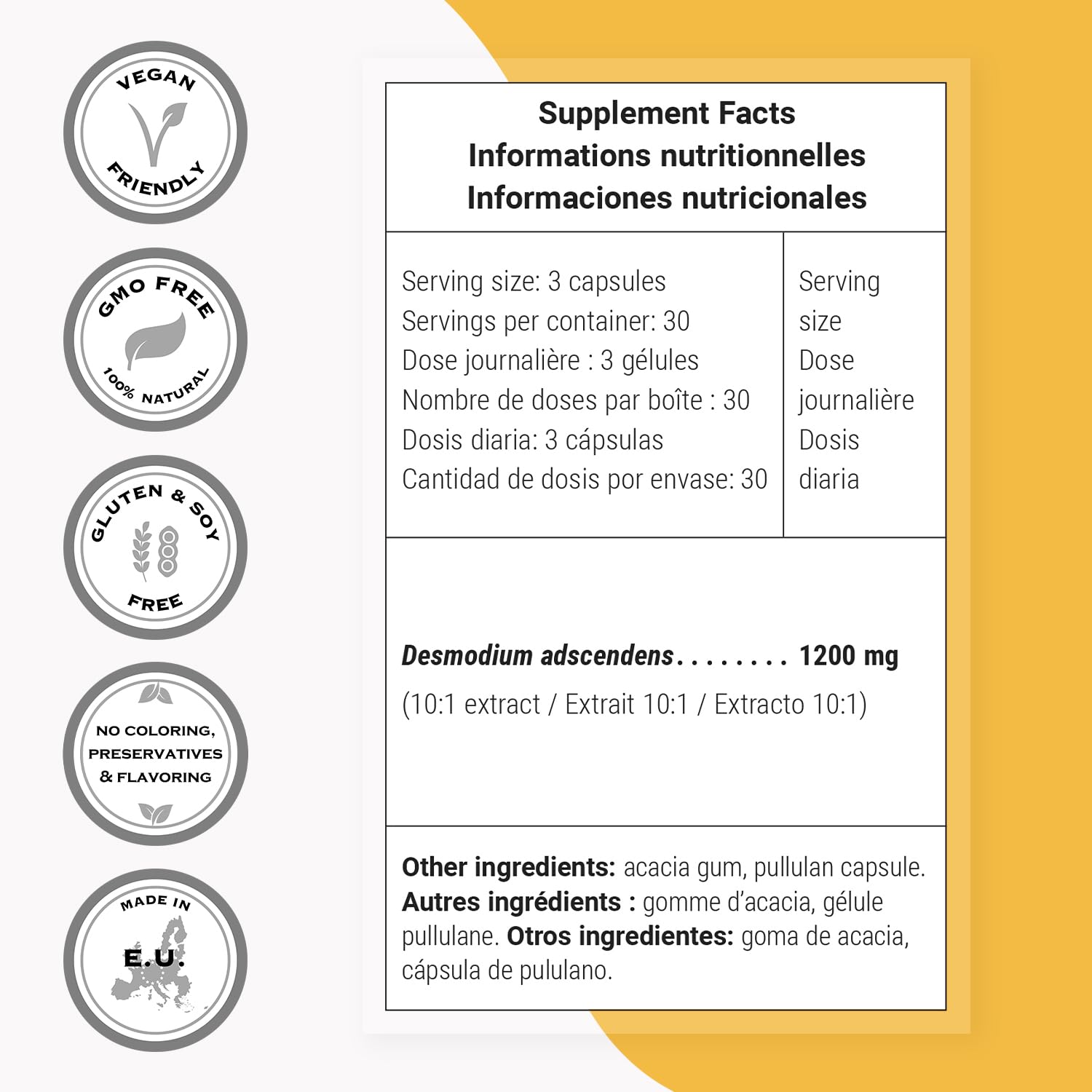 Supersmart - Desmo Forte ™ - Liver Support Supplement - 1:2 Liquid Extract of Desmodium Asdscendens | Non-GMO & Gluten Free - 250 ml Supersmart buy supplements Au