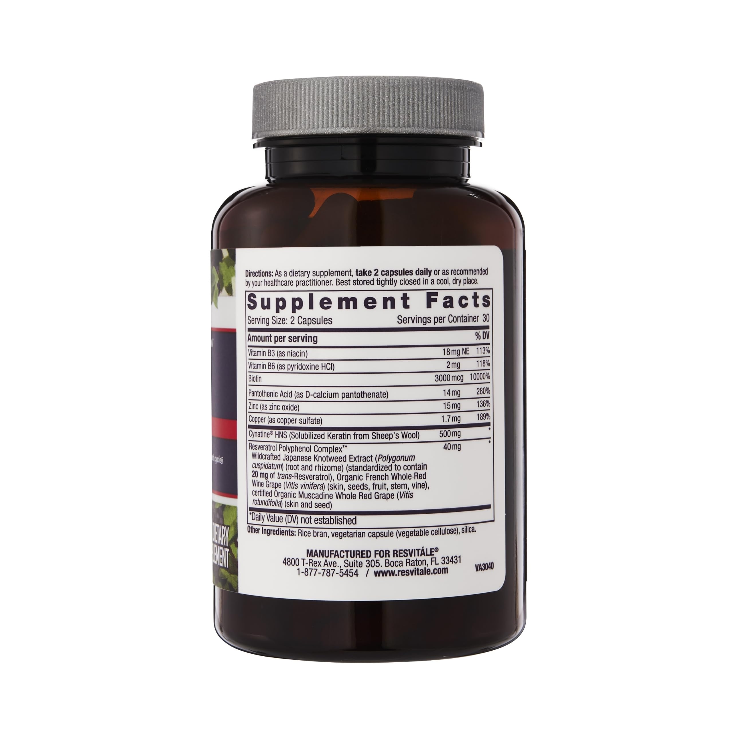 ResVitále Keratin Hair Enhance - Keratin Supplement for Hair Growth - 60 Capsules ResVitaleBuy Supplements Australia