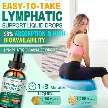 Organic Lymphatic Drainage Drops | 17-in-1 Lymphatic Drainage Supplement | Echinacea,Elderberry,Dandelion | High Absorption Liposomal Lymphatic Drainage for Immune Support,Lymph Cleanse&Detox,2 fl oz JINGYAT buy supplements Au