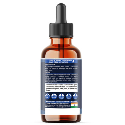 10in1 Lemon Balm Liquid Drops Blend Includes Vitamin D3, Vitamin K2, Lemon Balm, Ginger, Turmeric, Ceylon Cinnamon, Black Pepper, Cayenne Pepper, Berberine, Valerian Root - 1 FL Oz - 2 Month Supply MeciscoBuy Supplements Australia