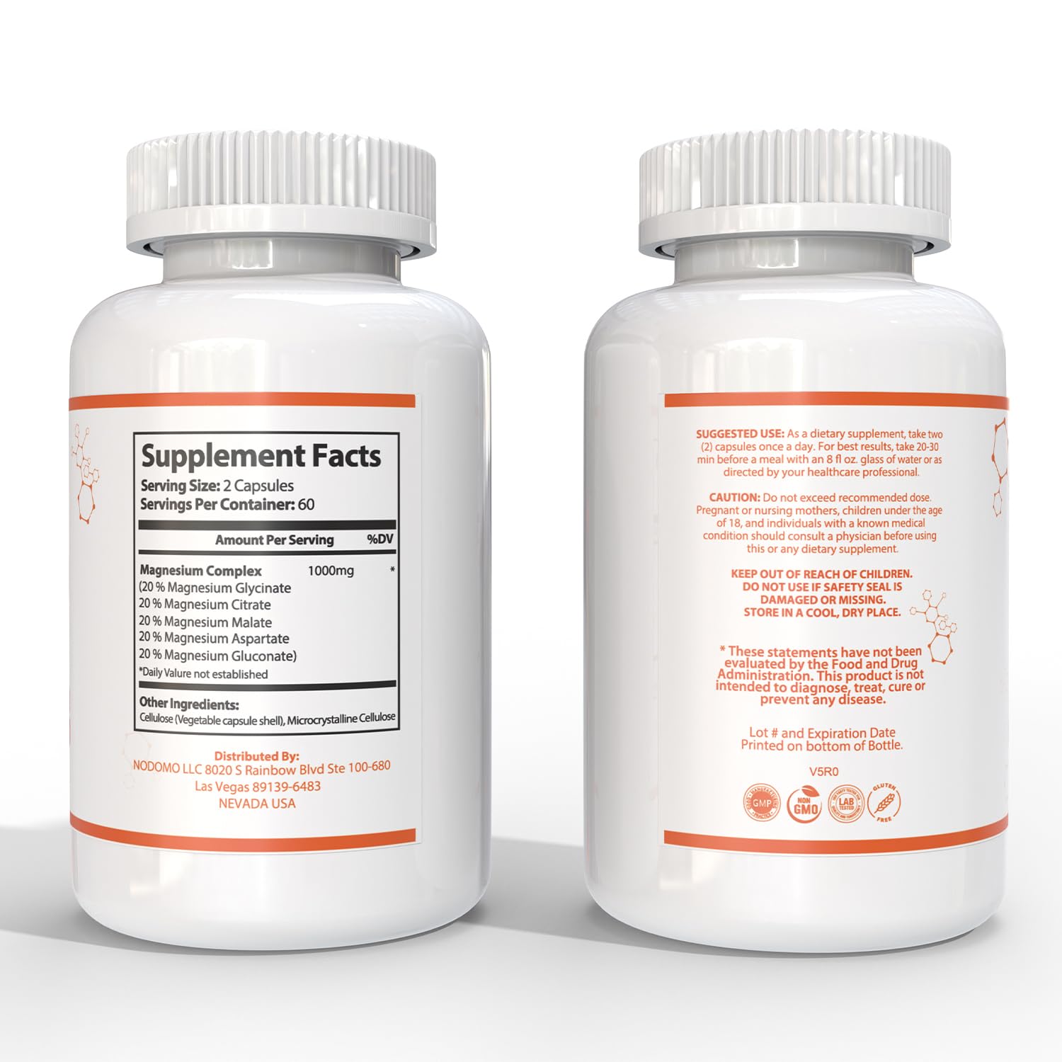 HARMONIFY Magnesium Glycinate Citrate Malate Aspartate Gluconate, 5 in 1 Formula, 120 Purified Veggie Capsule, 1000 mg, Gluten Free, Non-GMO, 60 Days Serving HARMONIFY buy supplements Au
