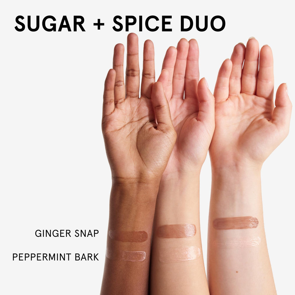 Glossier Balm Dotcom Hydrating Lip Balm Duo - Peppermint Bark & Ginger Snap - Lanolin, Beeswax & Castor Oil for Dry Lips - Nourishing Lip Care Gift Set, 2 x 15ml GlossierBuy Supplements Australia